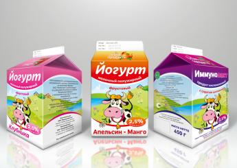 Дизайн упаковки для питьевого йогурта